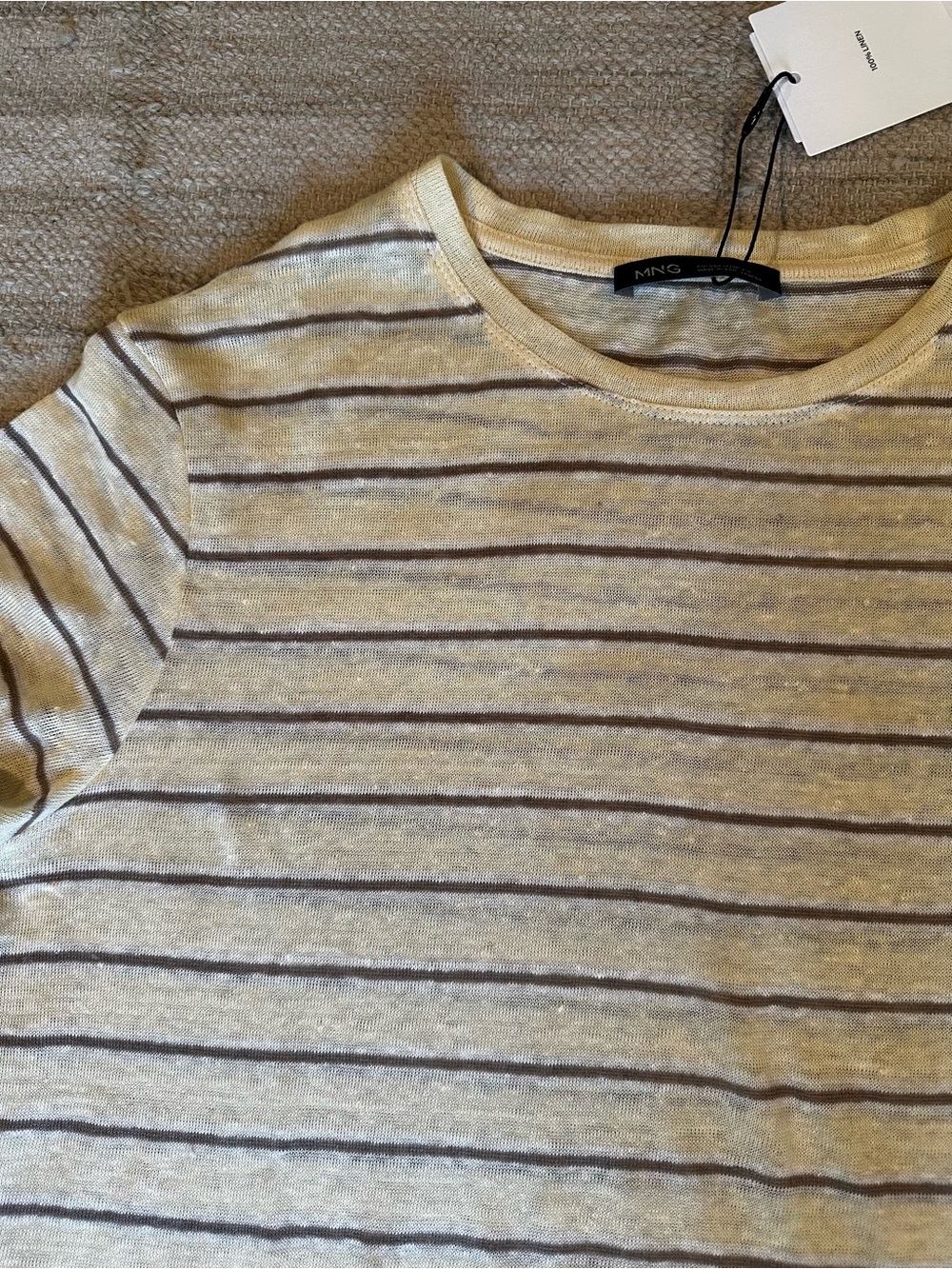 NWT! Mango Linen T shirt. Sz. M - Picture 2 of 6